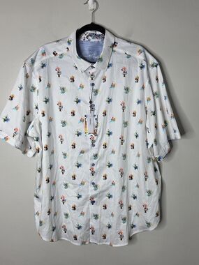 Robert Graham Color Shot Glass Print Button Up Shirt